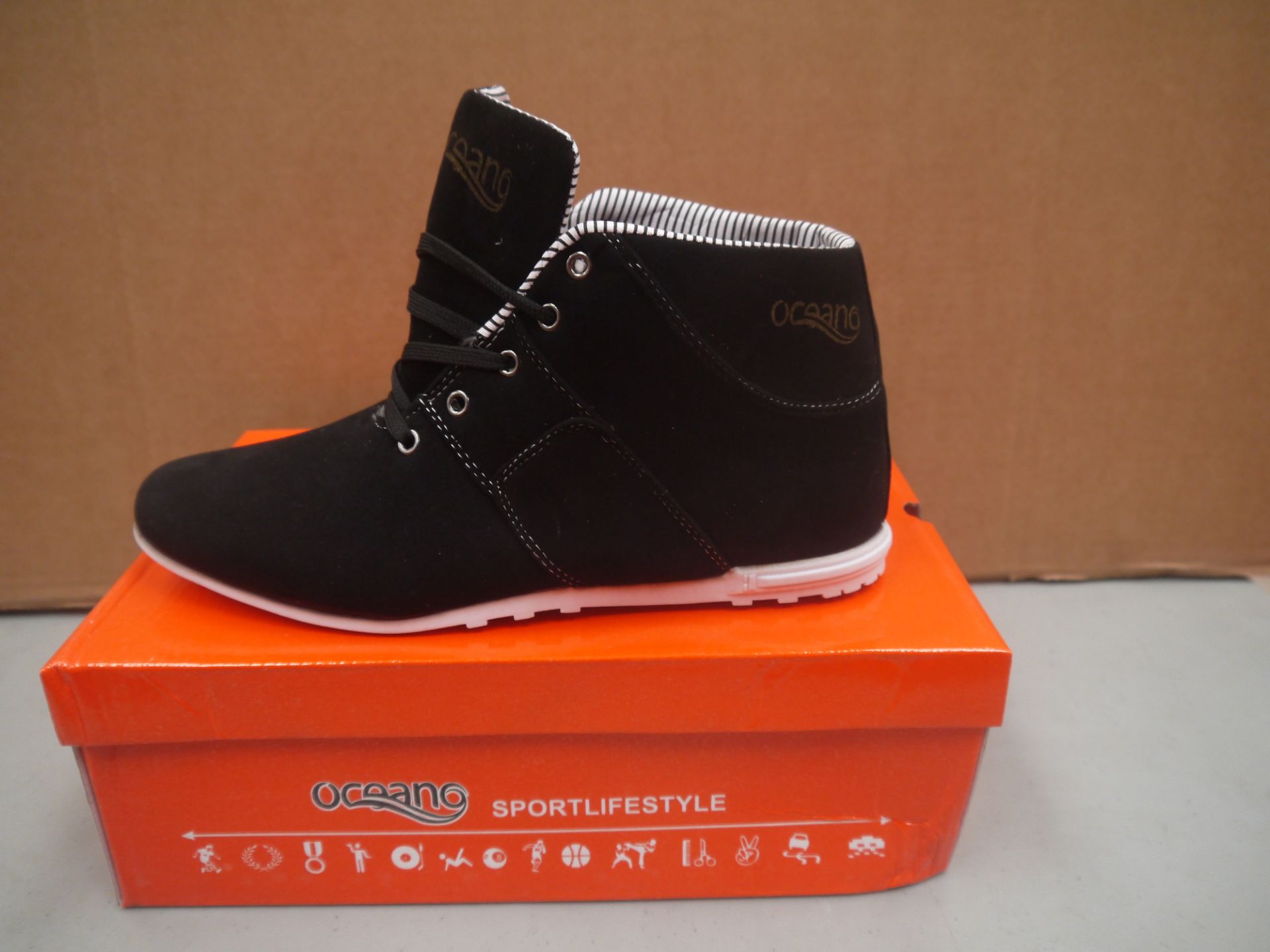 Mens Black Suede Oceano trainer style boot new and boxed size UK11