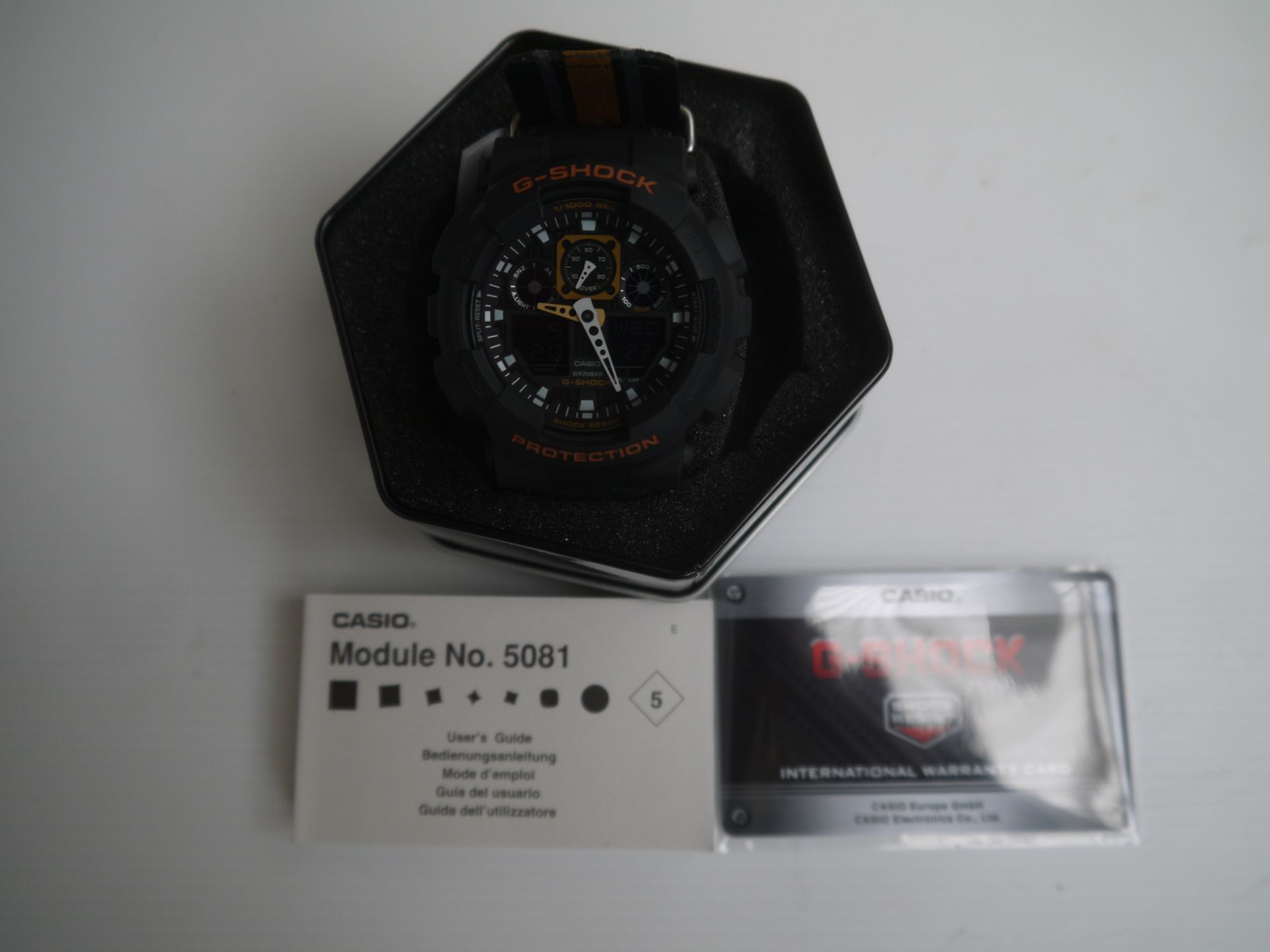 Casio G-Shock 5081 G-Shock  Men's Combi Watch Ga-100-1A4Er with G-Shock Resin Strap new with