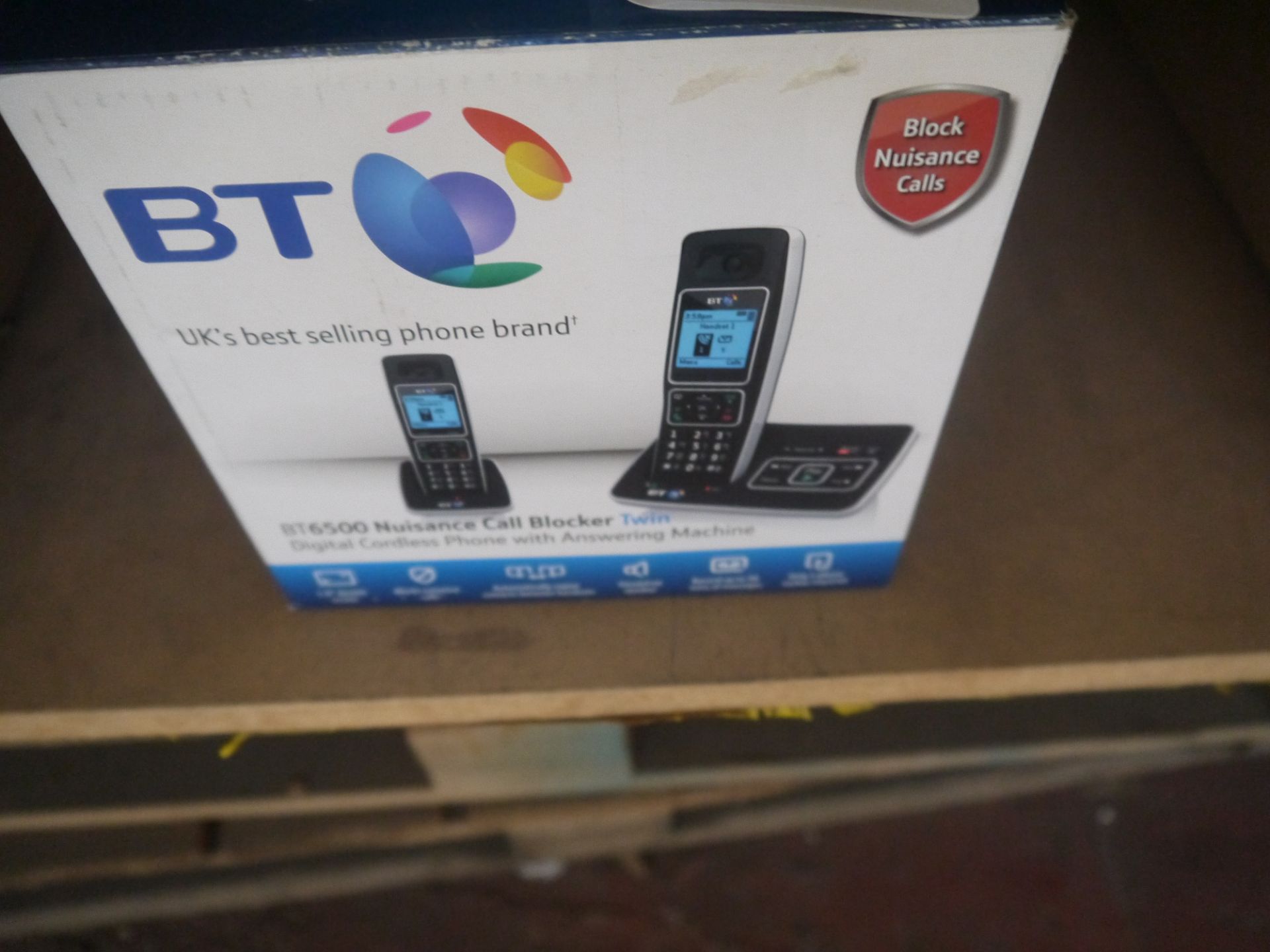 Duo of BT 6500 cordless digital phones with Nuisance call blocker, boxed