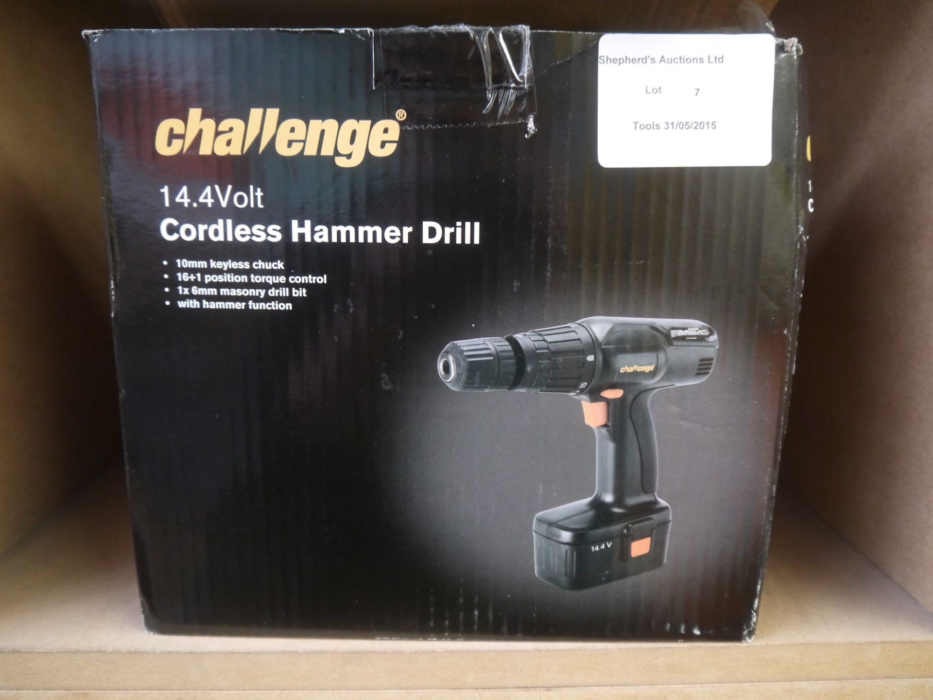 Challenge 18V Cordless Drill Driver. Tested working and boxed.