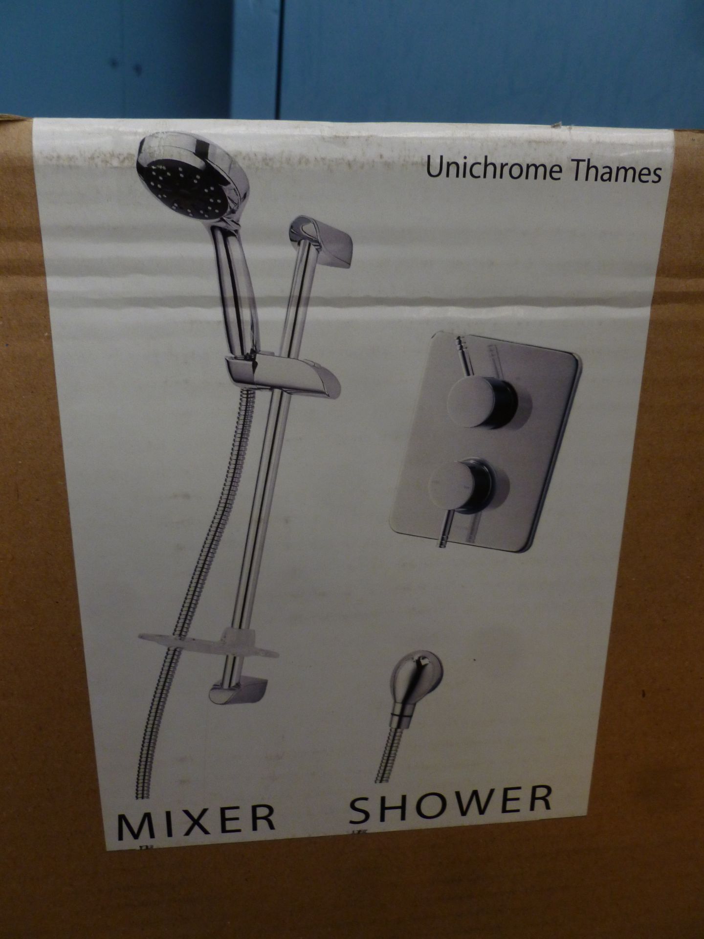 Triton Unichrome Thames Thermostatic Built in Dual Control Mixer Shower with Riser Rail. New, sealed