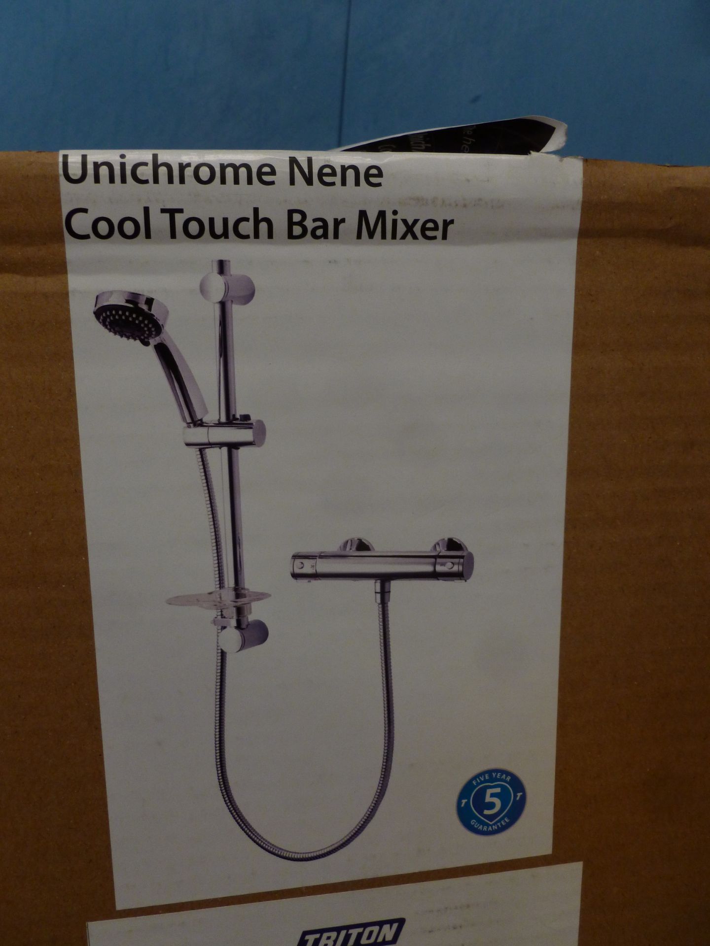 Triton Unichrome Nene Cool Touch Bar Thermostatic Mixer Shower with Chrome Riser Rail. New, sealed
