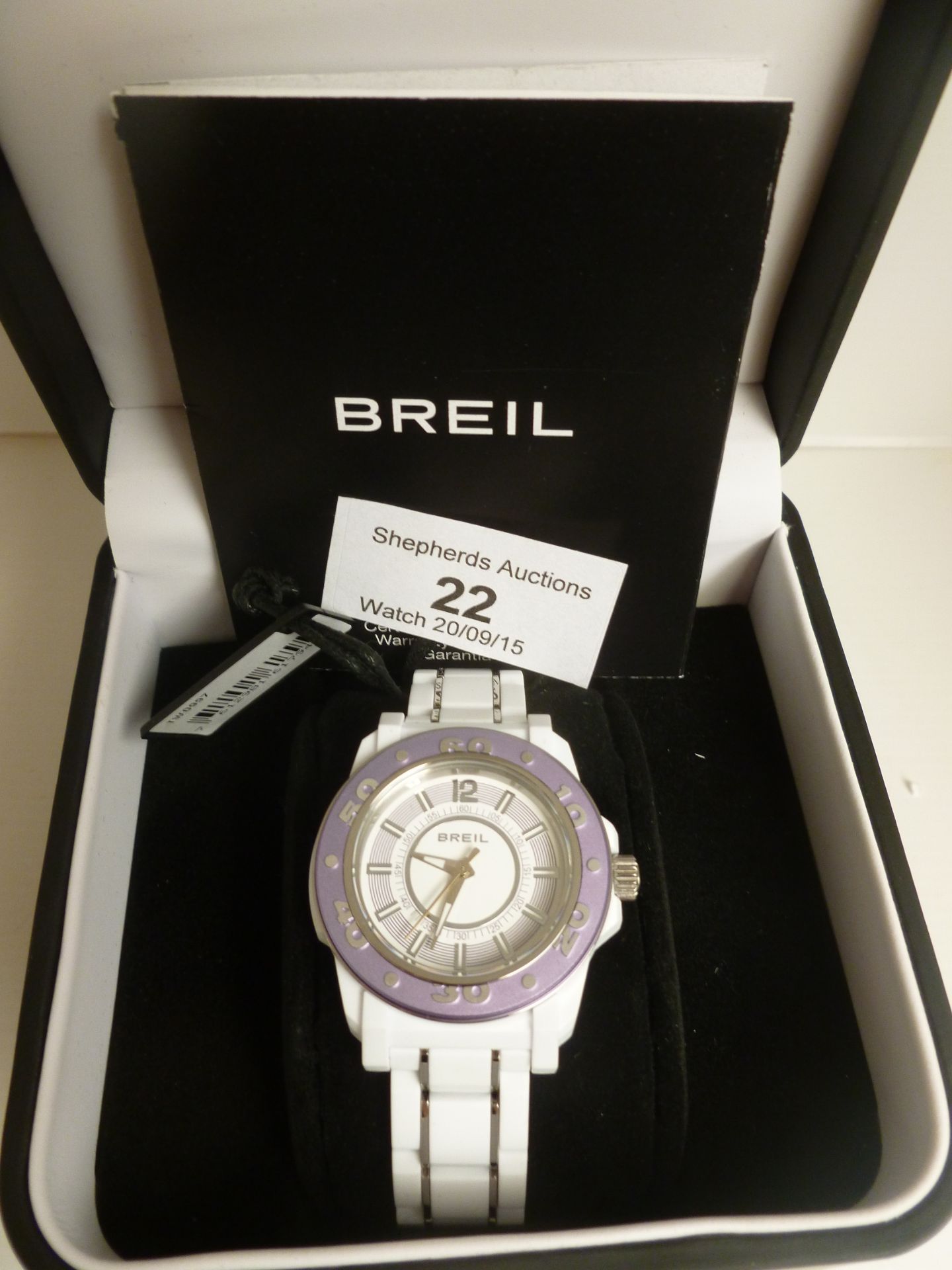 NO VAT! Ladies White Breil TW0997 watch, new in presentation case, ticking