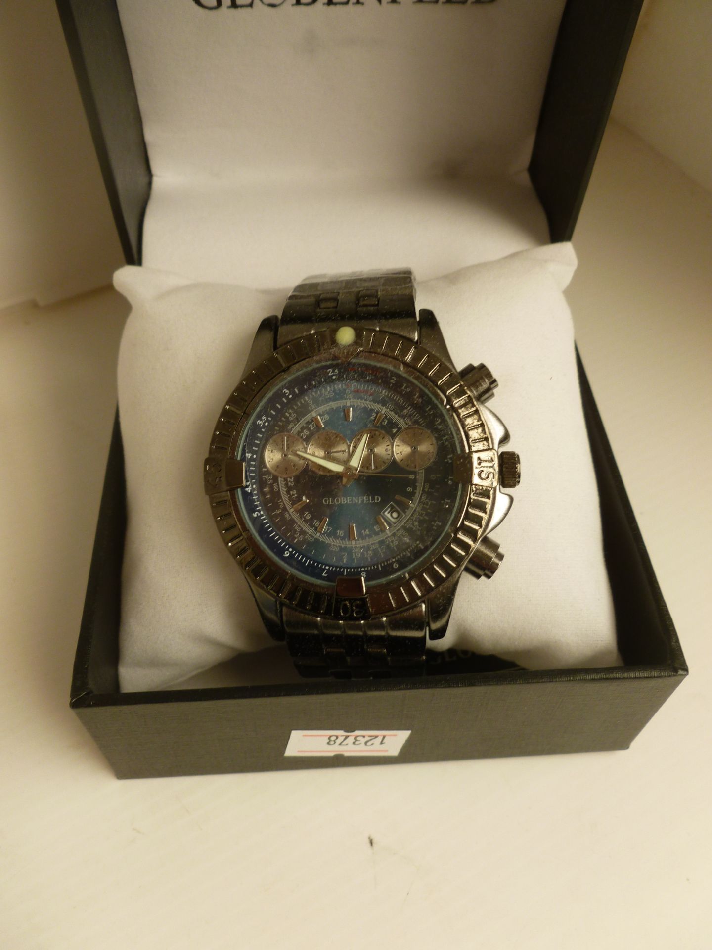 NO VAT Globenfeld GM4 Blue face watch, new in presentation case