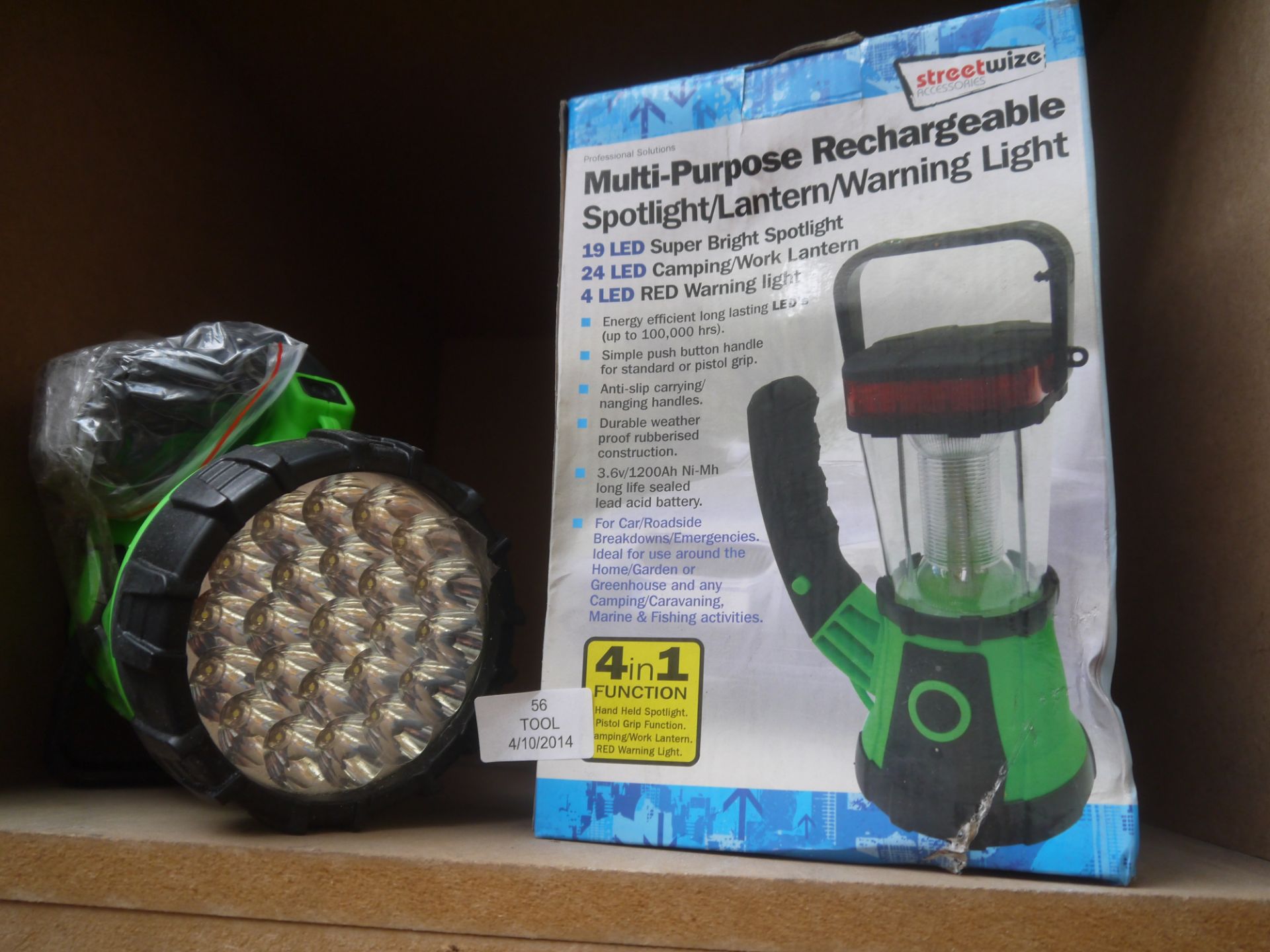 2x StreetWize 4 in 1 Multi Purpose Rechargeable Spotlight.