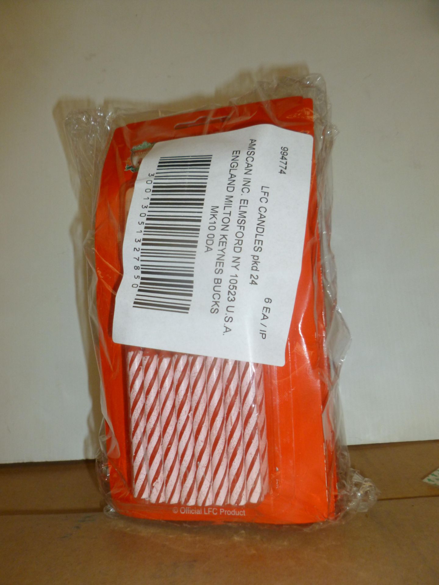 Pallet containing 1728 packs of 24 Liverpool FC Party Candles, Brand New, RRP £5184 - Image 2 of 2