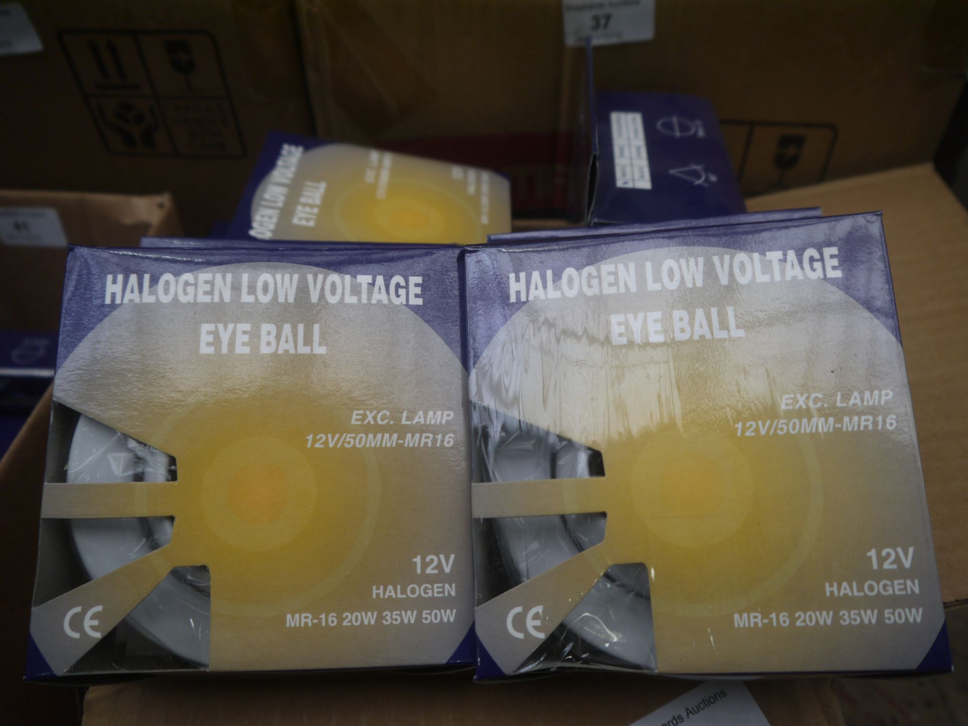 10 x Halogen Low Voltage  MR-16 35-50w Eye Ball Fittings boxed