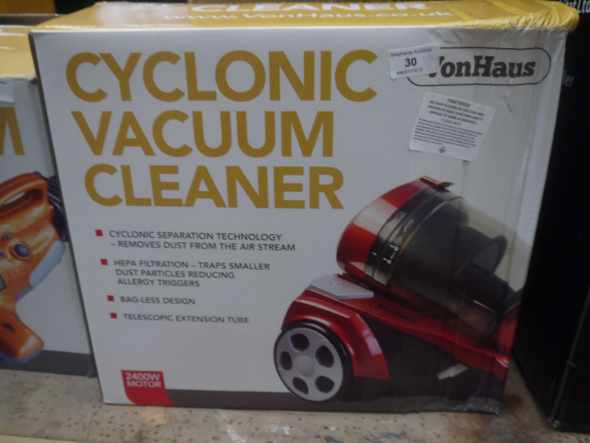 VonHaus Cyclonic Vacuum Cleaner 2400w tested working & boxed