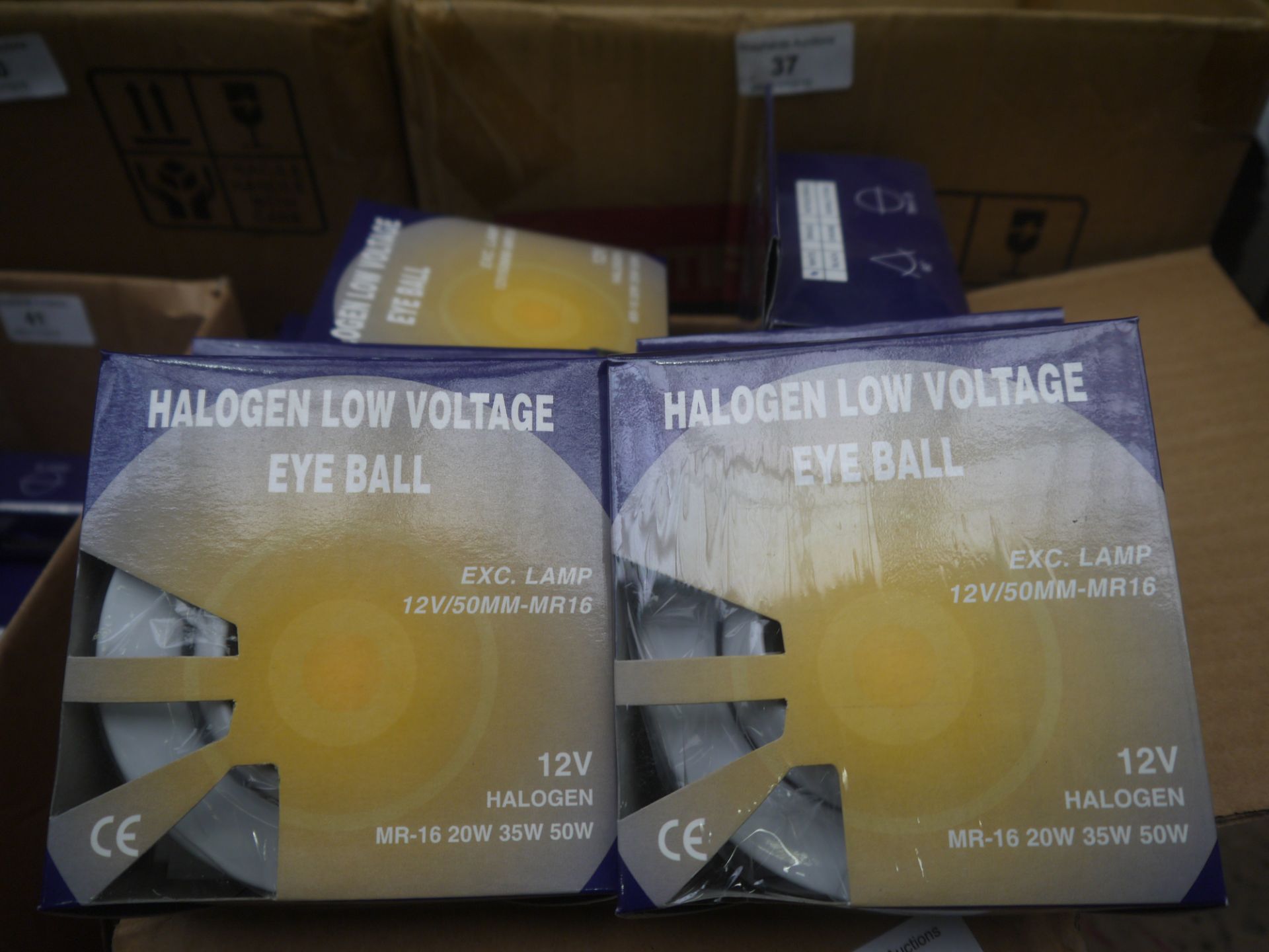 10 x Halogen Low Voltage  MR-16 35-50w Eye Ball Fittings boxed