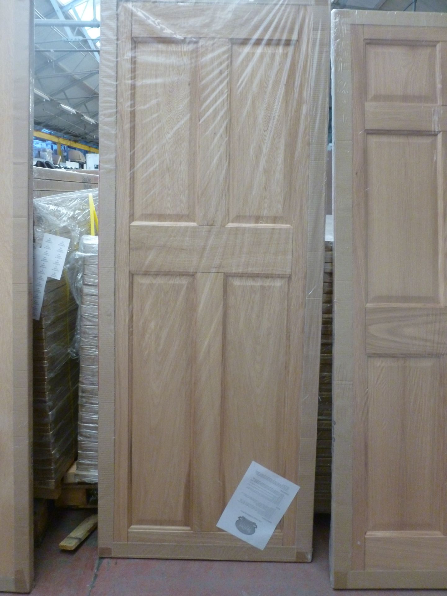 Seadec Bow 78 x 30, 4 Panel Pre Finished to a High Standard, Oak Veneer Solid Wood Doors 14mm Rebate