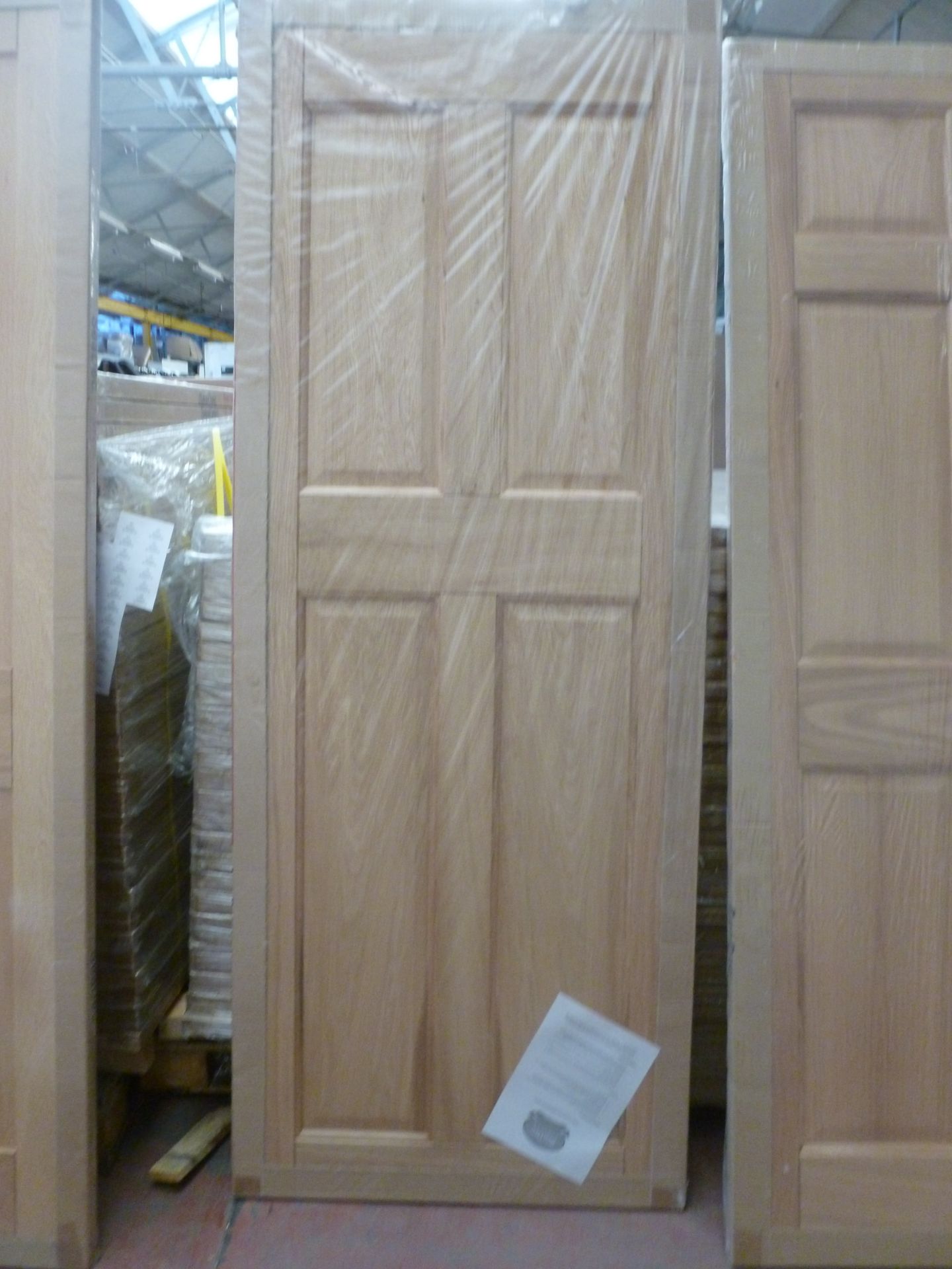 Seadec Bow 78 x 30, 4 Panel Pre Finished to a High Standard, Oak Veneer Solid Wood Doors 14mm Rebate