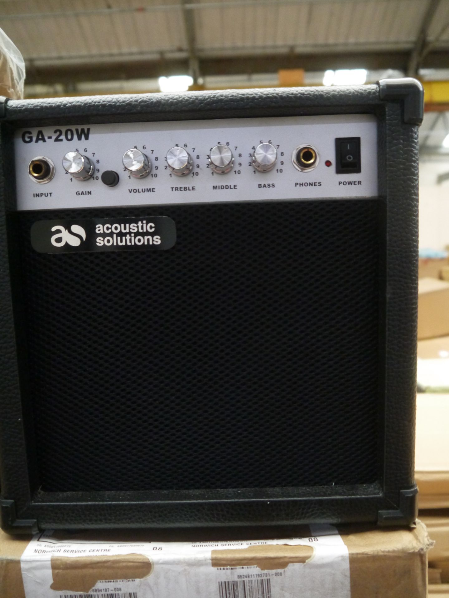 Acoustic Solutions Guitar amplifier, GA-20W 20w Output, Overdrive Boost Function & Headphone.