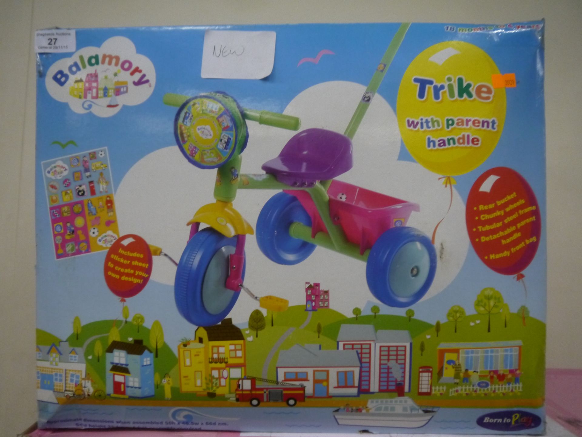 Balamory Kid's Trike with Parent Handle. New in Bo