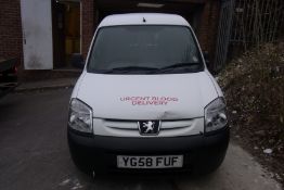 YG58 FUF Peugeot Partner 600 Origin HDI with V5 - No Key - THIS VEHICLE IS SUBJECT TO VAT