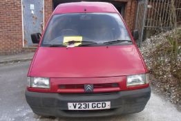 V231 GCD Citroen Dispatch 1.9D with V5 - No Key - THIS VEHICLE IS SUBJECT TO VAT
