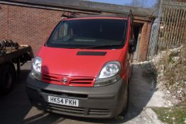HK54 FKH Nissan Primastar Se DCI100 SWB with V5 - No Key - THIS VEHICLE IS SUBJECT TO VAT