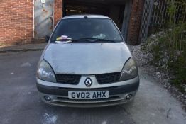 GV02 AHX Renault Clio 565 DCI with V5 - No Keys - THIS VEHICLE IS SUBJECT TO VAT