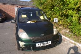 Registration: X428 HCF with V5 - No Keys
Make/Model: Toyota Yaris Verso