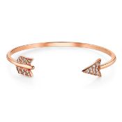 Anita Ko - 18k Rose Gold Diamond Set Bangle. RRP £3,750