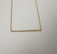 Kiki McDonough - 18k Rose Gold Diamond Bar Necklace