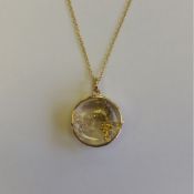 Loquet - 14k Yellow Gold Pendant with Chain. RRP £2,165