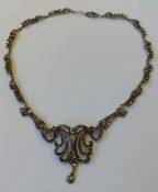 Marcasite Necklace and Brooch