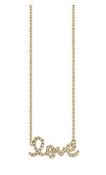 Sydney Evan - 14k Yellow Gold Diamond "Love" Pendant