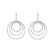 Kiki McDonough - 18k White Gold Triple Hoops Earrings. RRP £2,900