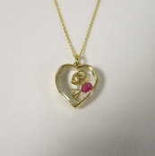 Loquet - 14k Gold Pendant with Chain. RRP £3,120