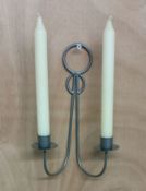 Wall Mounted Metal Twin Dinner Candle Holder x 61