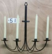 Wall Mounted Quadruple Dinner Candle Holder x 1