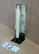 Dinner Candle Holder with Glass Mirrored Backing x 8