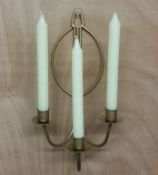 Wall Mounted Metal Triple Dinner Candle Holder x 24