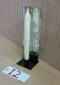Dinner Candle Holder with Glass Mirrored Backing x 24