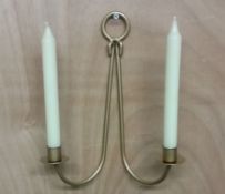 Wall Mounted Metal Twin Dinner Candle Holder x 40