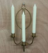 Wall Mounted Metal Triple Dinner Candle Holder x 15