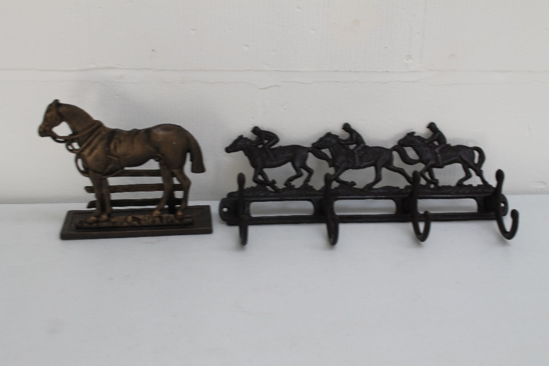 Horse Coat & Letter Rack - Both in Cast Metal