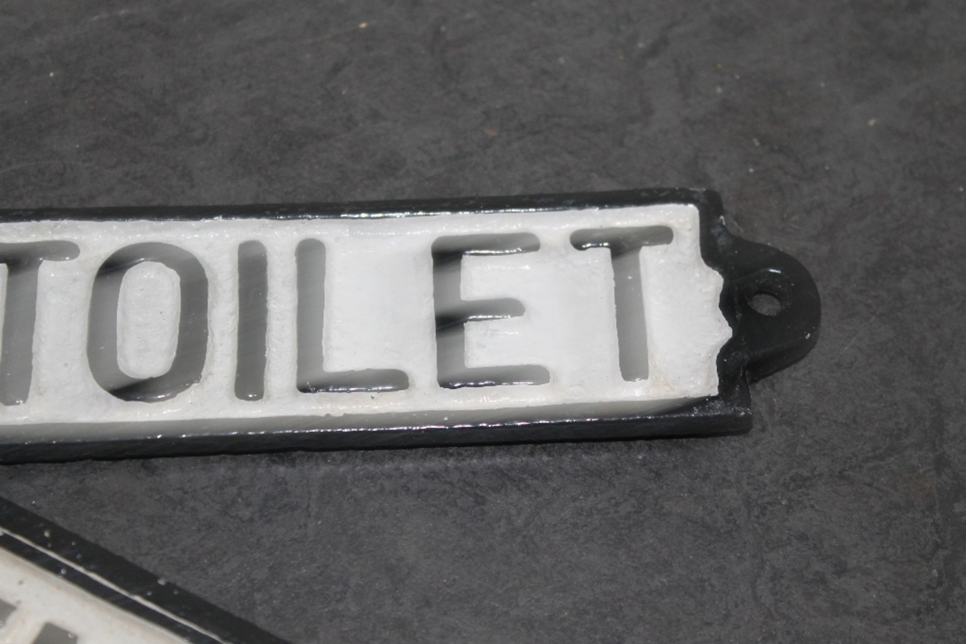 4 Rectangular Cast Iron Signs - Image 4 of 4