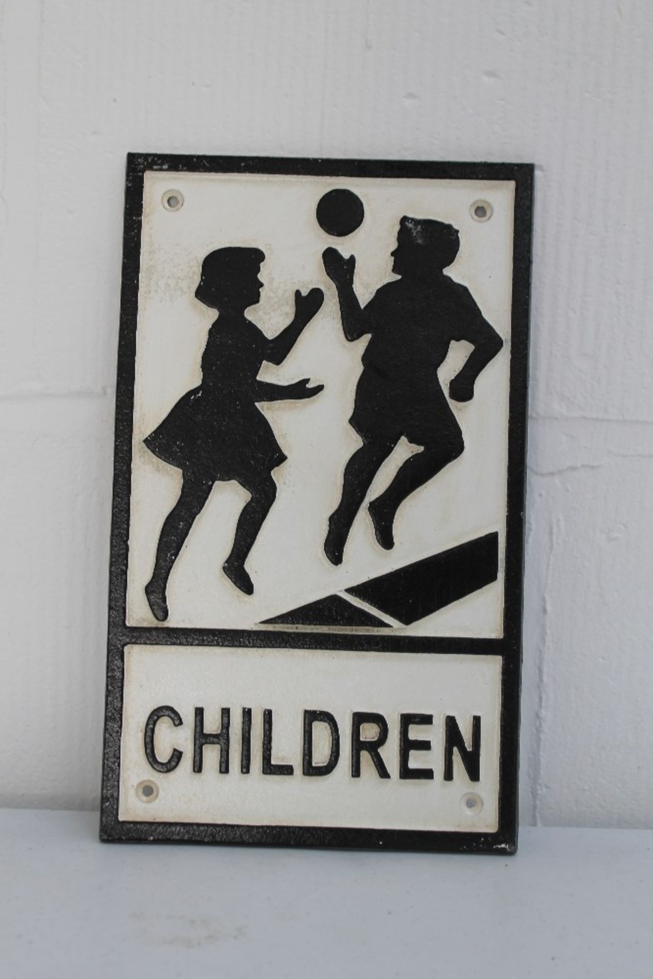 Children Sign - Cast Metal