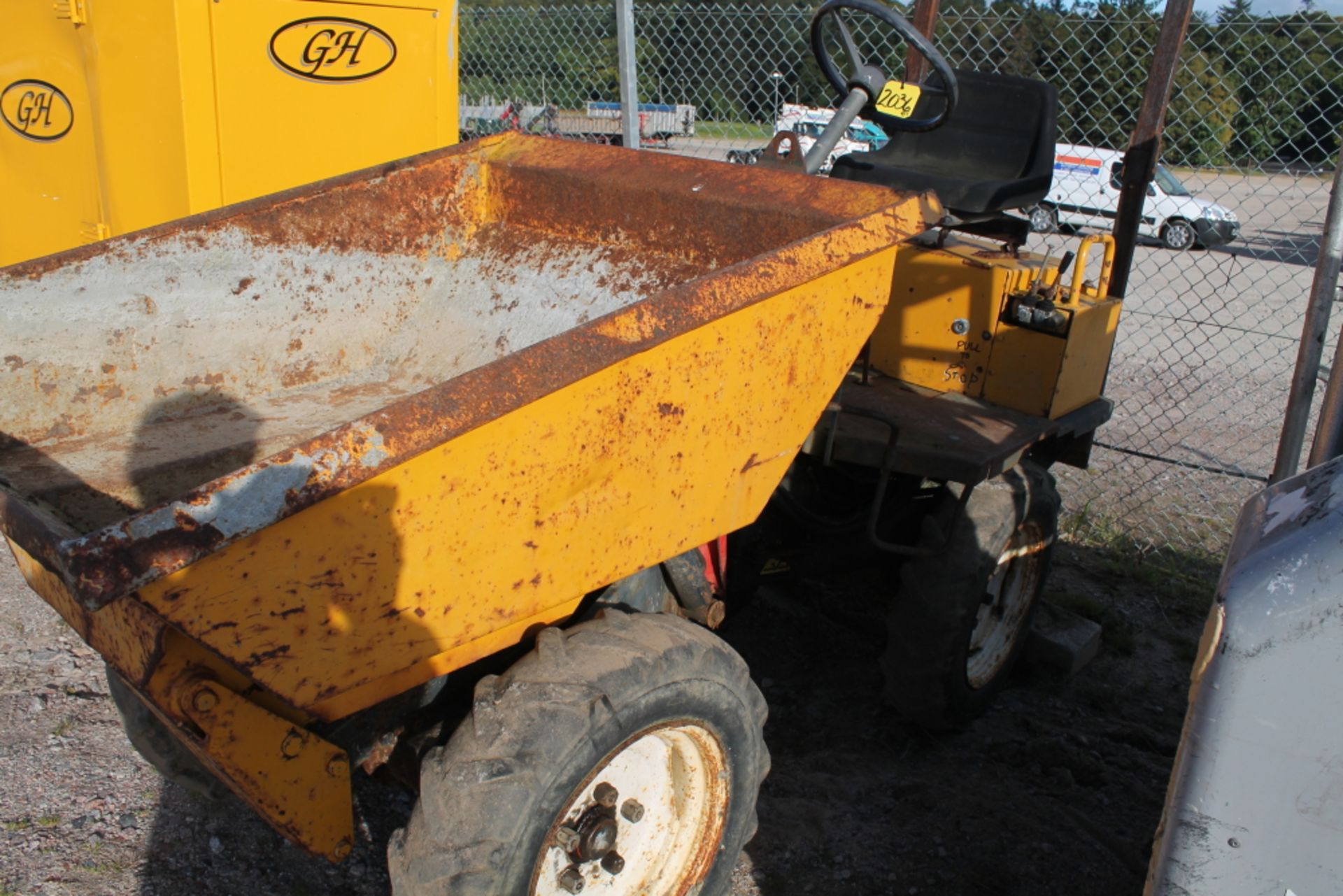 Sale Item:   PELJOB ED750 DUMPER    Vat Status:    Plus Vat @ 20 %   Buyers Fees on this lot:   A - Image 2 of 2