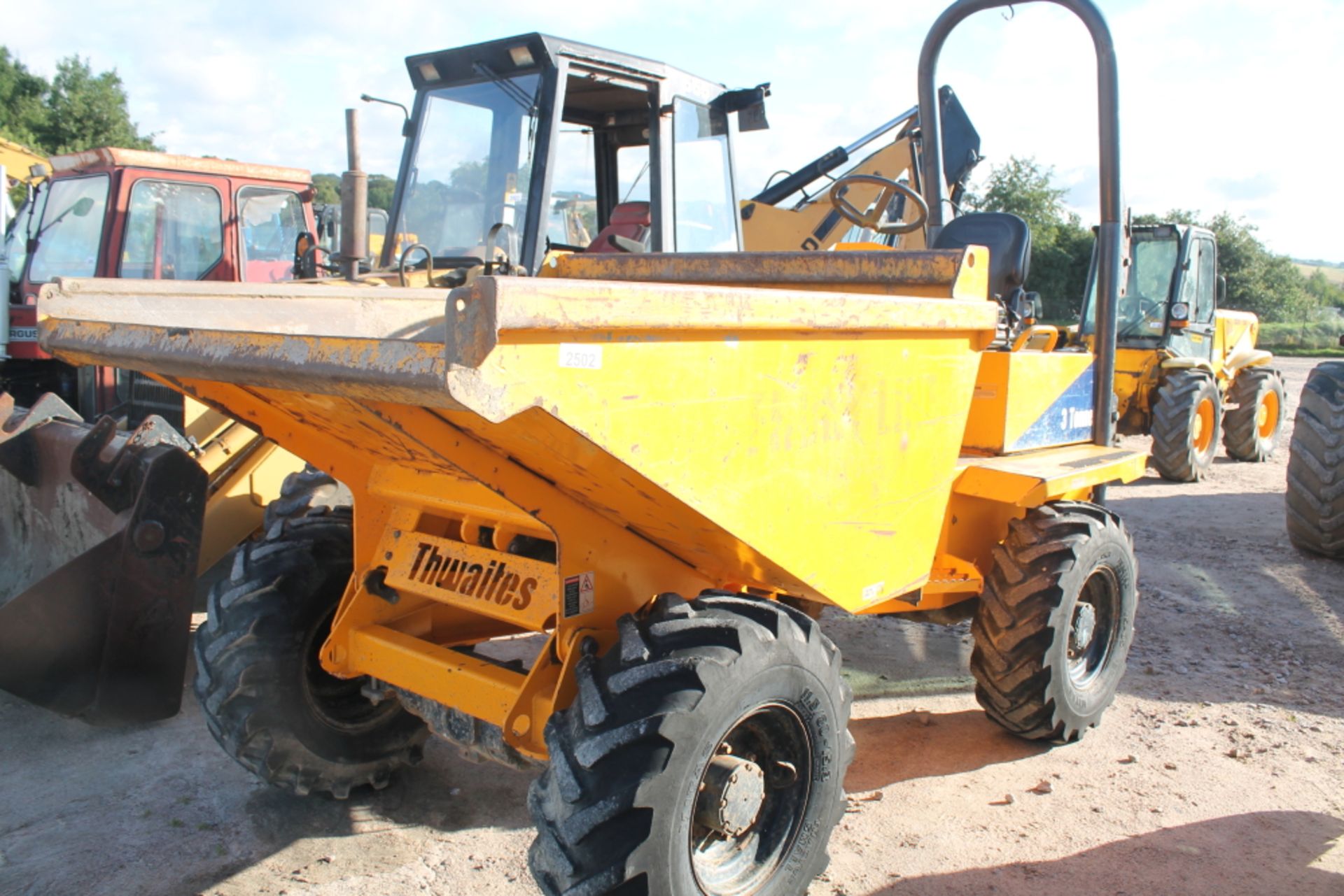 Thwaites 3 ton Dumper, + Vat   Reg No :   PL-3678   D.F.R :     -   -  Miles / Kms :      Reg