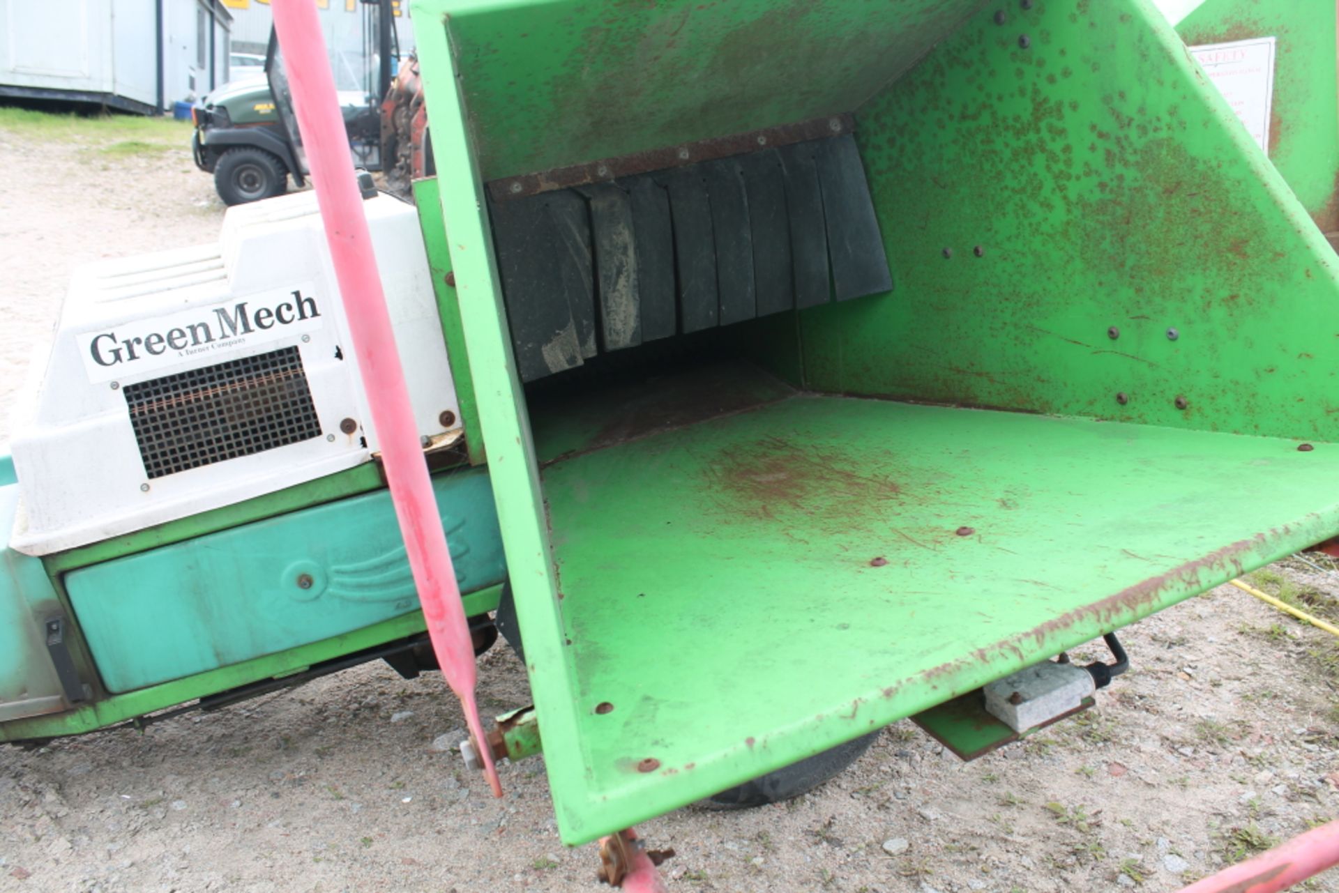 Sale Item:   GREENMECH WOODCHIPPER    Vat Status:    Plus Vat @ 20 %   Buyers Fees on this lot: - Image 3 of 3