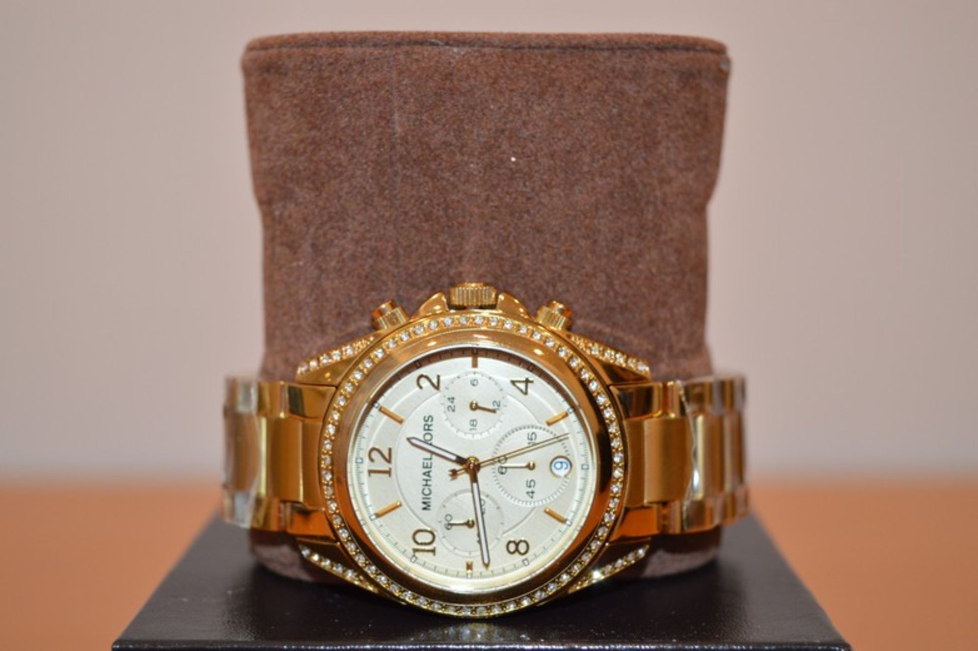 BOXED MICHEAL KORS LADIES GOLD DESIGNER WRIST WATCH RRP £279.99 (MD-WATCH)