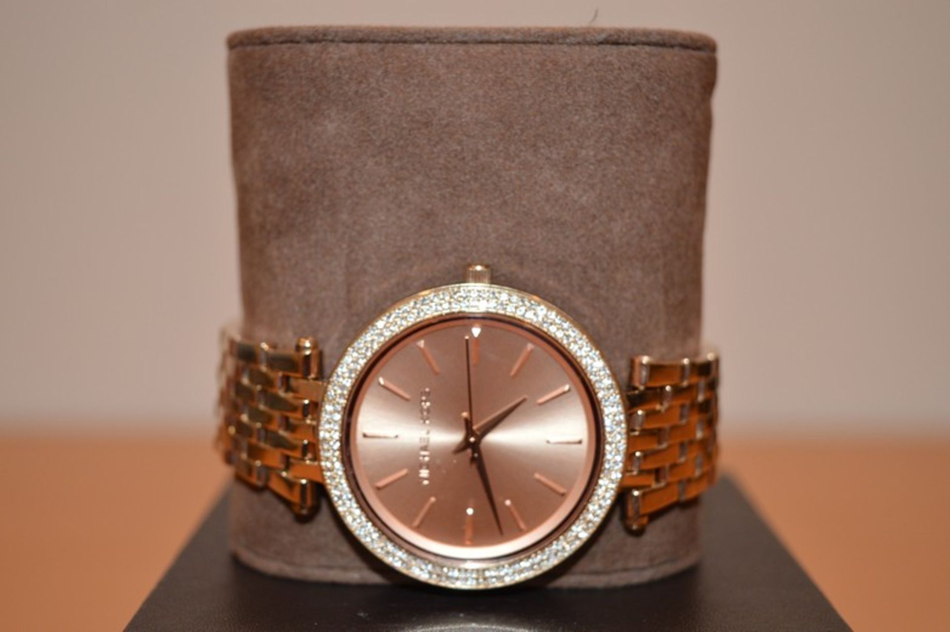 BOXED MICHEAL KORS ROSE GOLD LADIES DESIGNER WRIST WATCH RRP £269.99 (MD-WATCH)