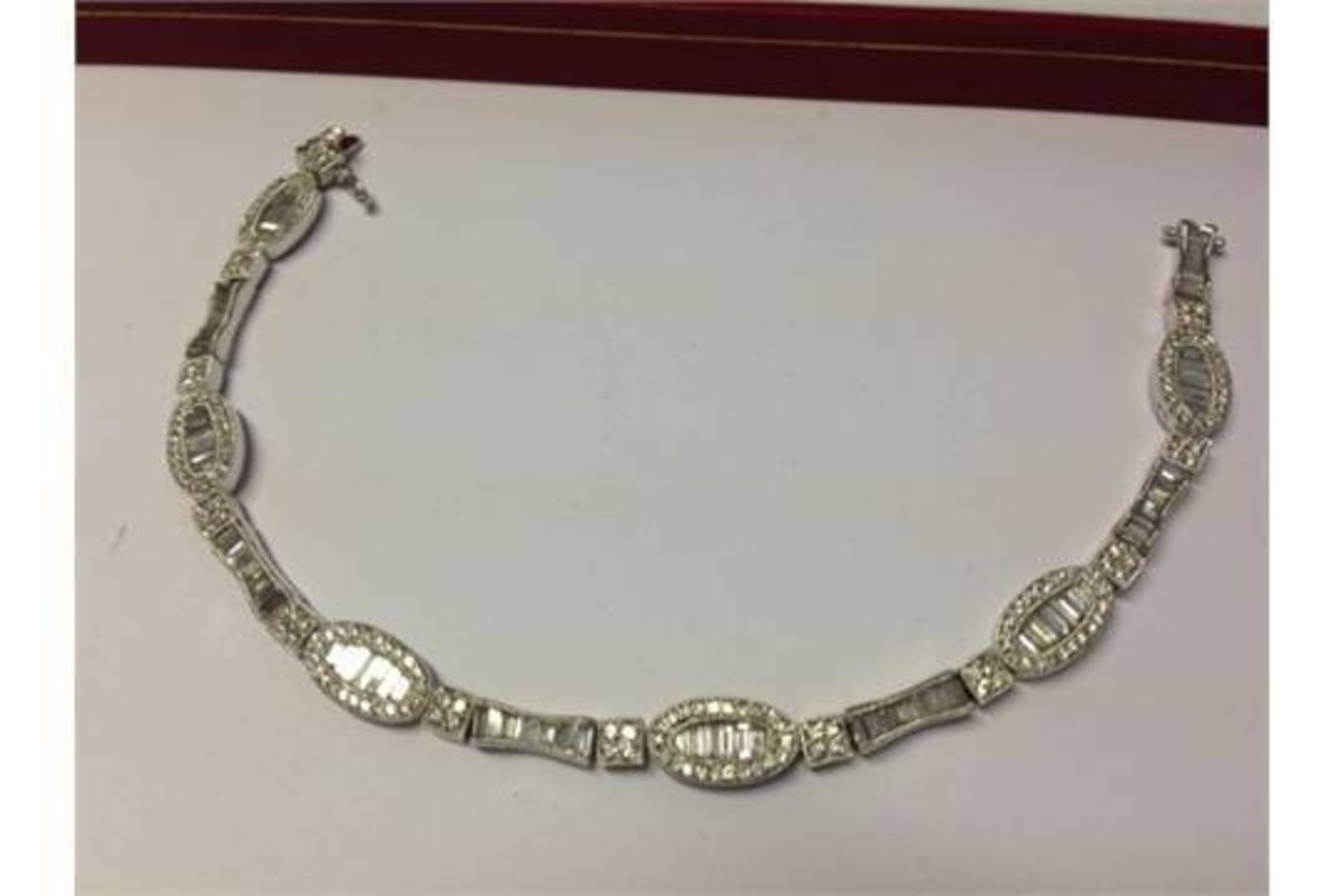 LADIES FINE QUALITY WHITE GOLD AND DIAMOND BRACELET- APPROX DIAMOND WEIGHT 4CT OF DIAMONDS ***PLEASE