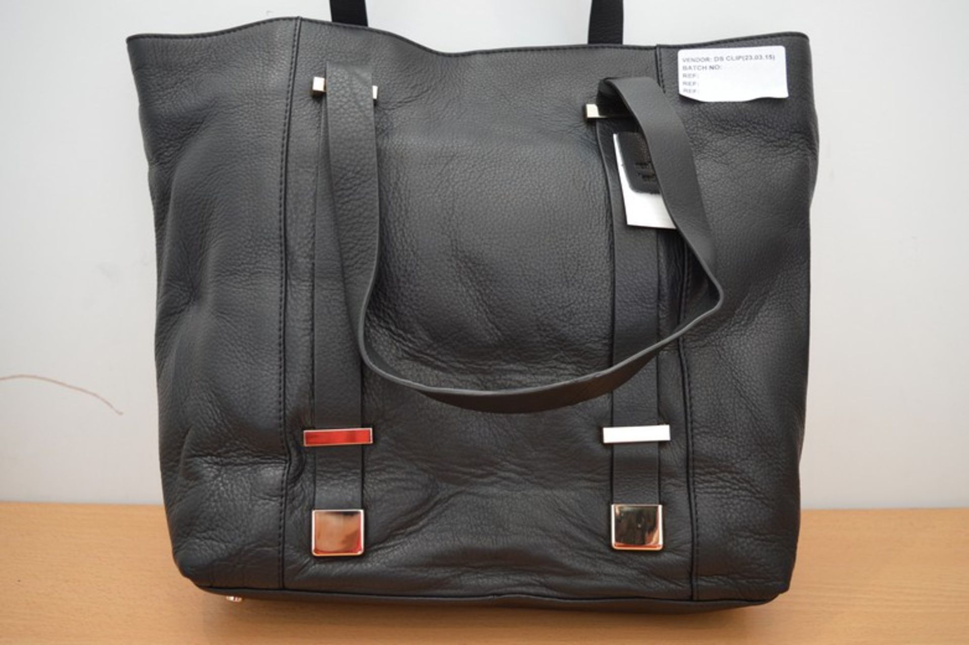 BRAND NEW WITH LABELS JOHN LEWIS COLLECTION GENUINE BLACK LEATHER LADIES HANDBAG RRP £110 (DSCLIP)(