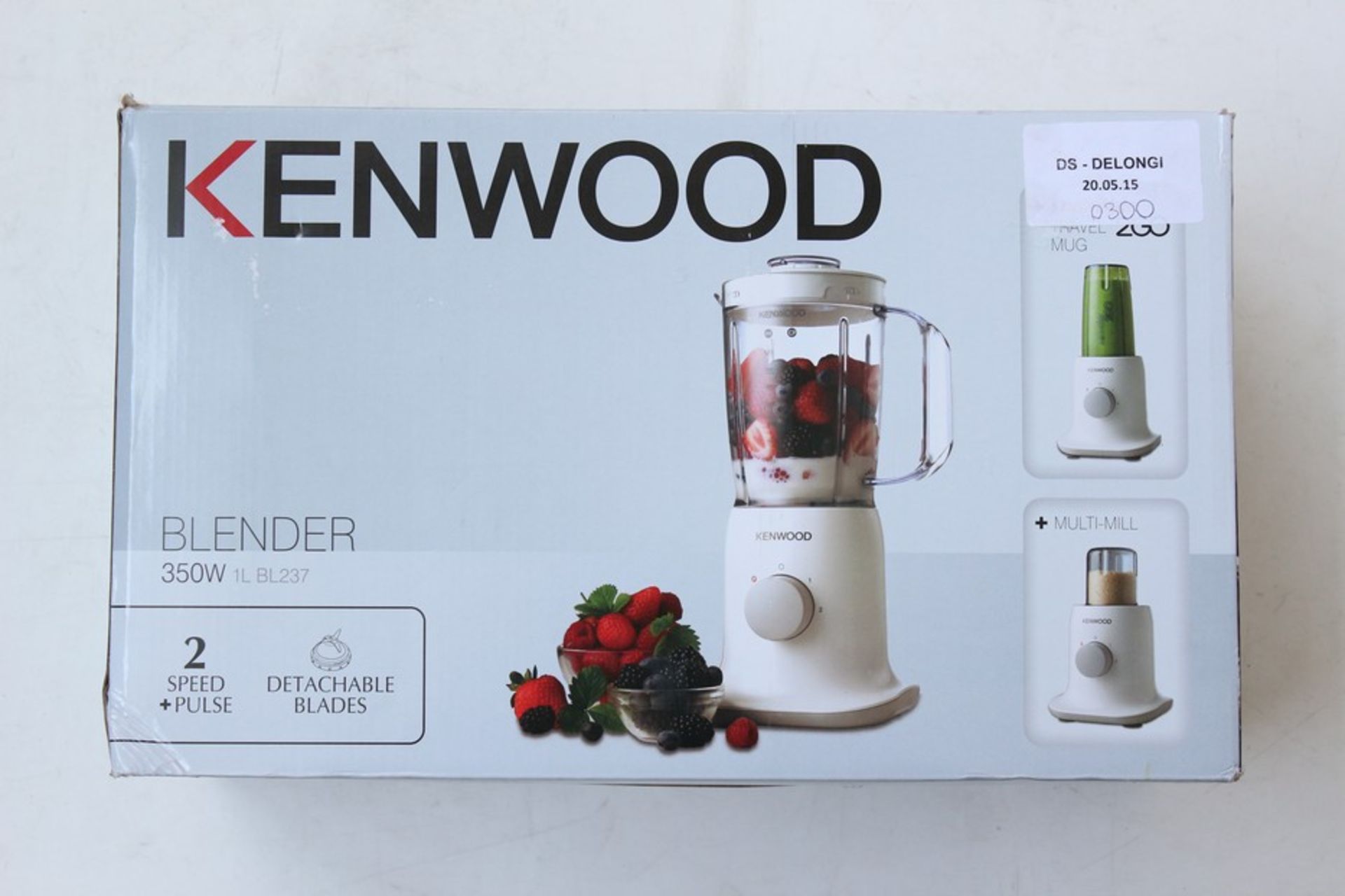 2 x BOXED KENWOOD 250 W 1L BL237 RRP 30   *PLEASE NOTE THAT THE BID PRICE IS MULTIPLIED BY THE