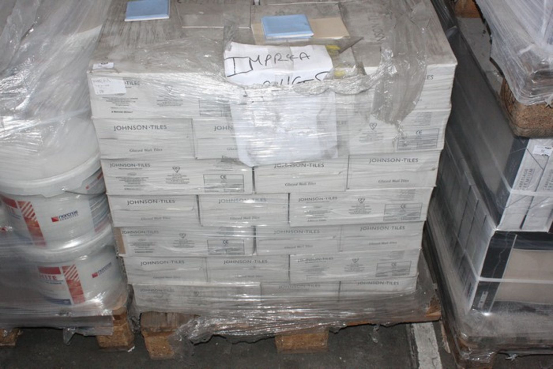 ONE PALLET TO CONTAIN APPROX 84X PACKS OF BRAND NEW FACTORY SEALED DESIGNER WALL/FLOOR TILES 10X10