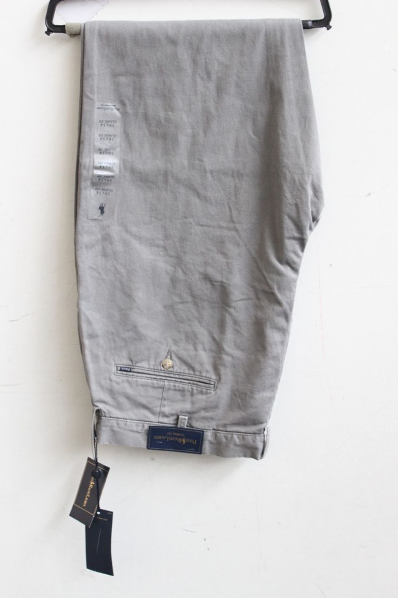 ONE BRAND NEW PAIR OF RALPH LAUREN GREENWICH CHINOS IN REAGAN GREY SIZE 38/34 RRP £100 (DS RES