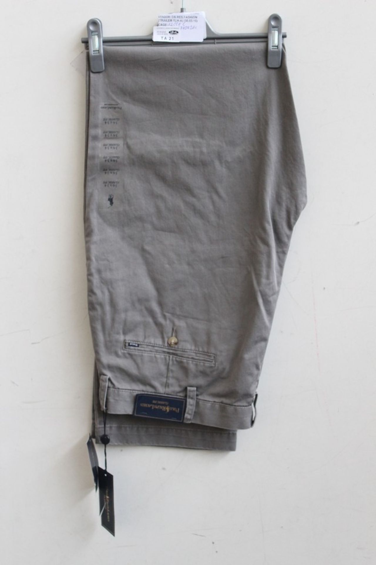 ONE BRAND NEW PAIR OF RALPH LAUREN GREENWICH CHINOS IN REAGAN GREY SIZE 34/32 RRP £100 (DS RES